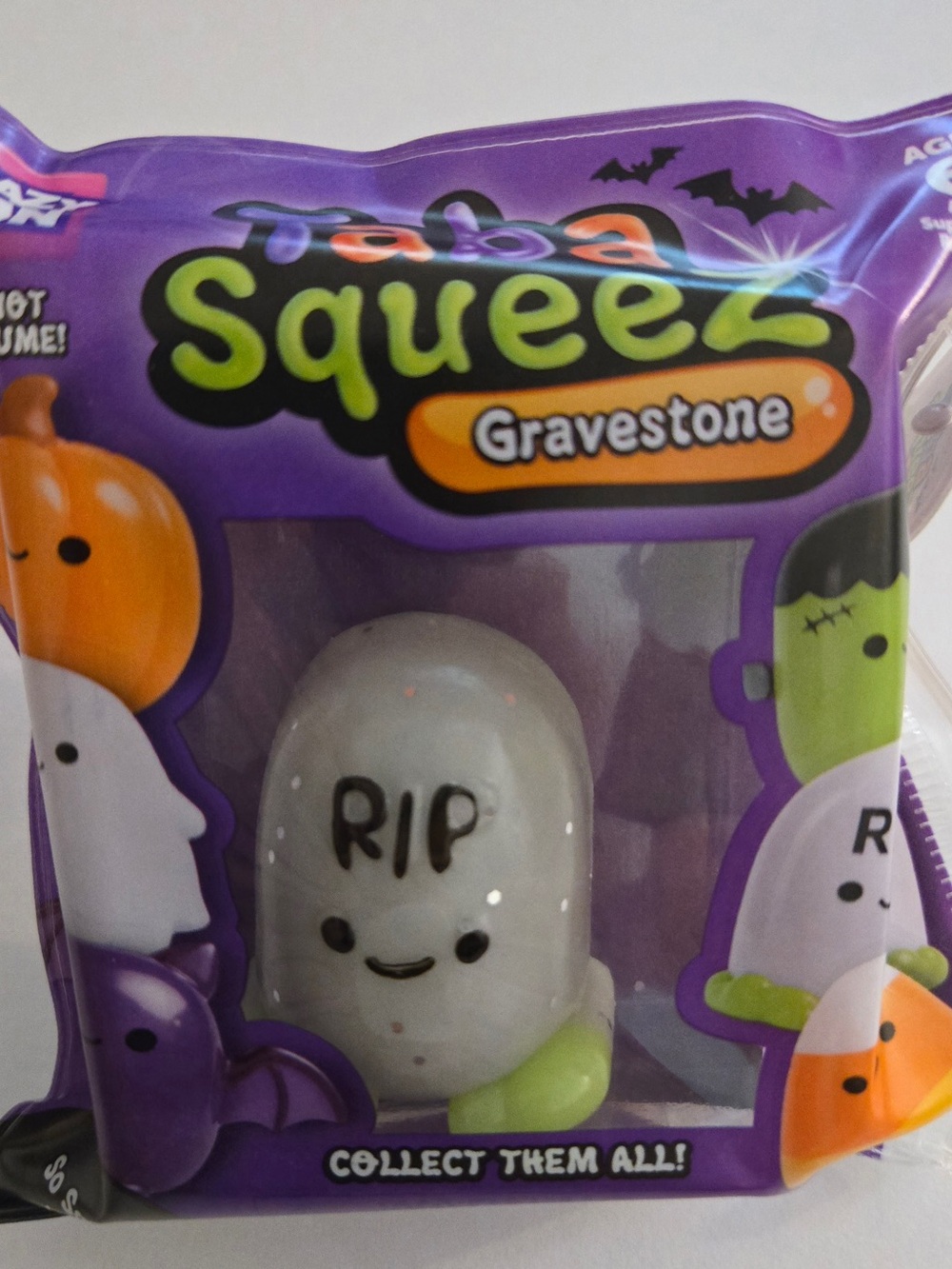 Crazy Fun Taba Squeez Gravestone Squishy – Halloween RIP Glitter NEW 👻